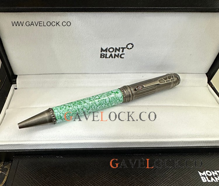 Vintage Mont blanc Pen Scipione Borghese Green Ballpoint